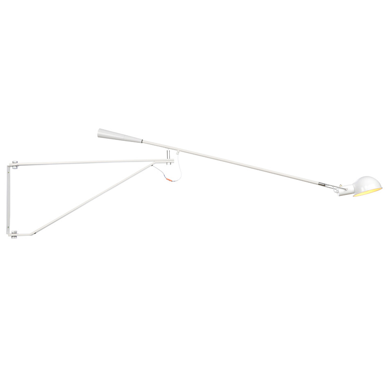 Настенный светильник FLOS Mod 265 Wall Lamp White by Paolo Rizzatto 205 см Белый в Костроме | Loft Concept 