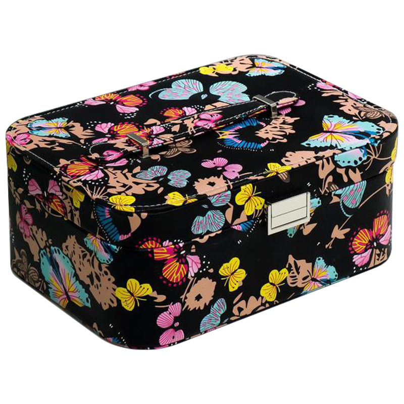Шкатулка Butterflies Jewerly Organizer Box Черный Мульти Шкатулка Butterflies Jewerly Organizer Box Черный Мульти в Костроме | Loft Concept