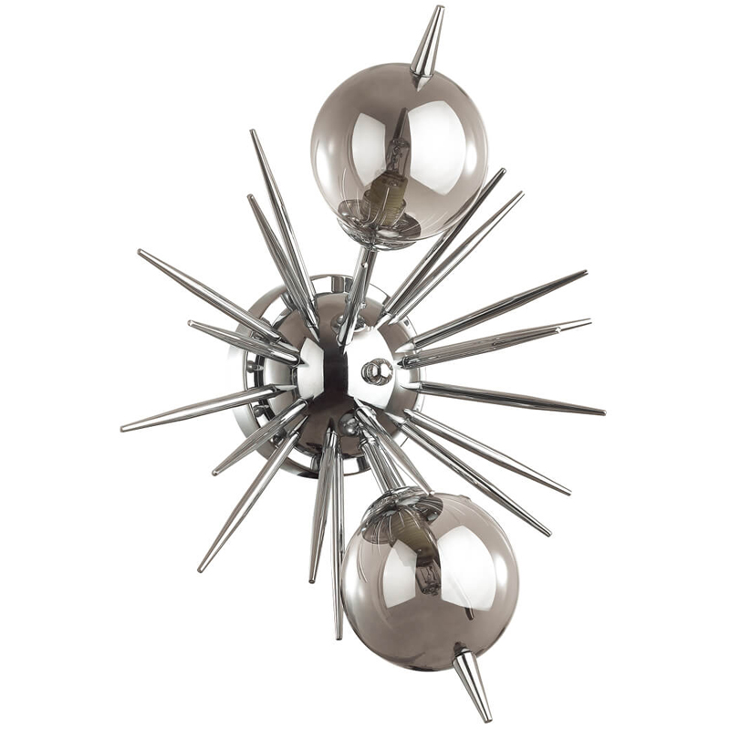 Бра Algot Sputnik Sconce Хром Стекло Смок Бра Algot Sputnik Sconce Хром Стекло Смок в Костроме | Loft Concept
