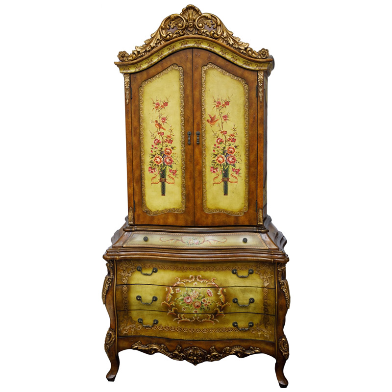 Шкаф Elfred Cupboard Коричневый винтаж Золотой Желтый Шкаф Elfred Cupboard Коричневый винтаж Золотой Желтый в Костроме | Loft Concept