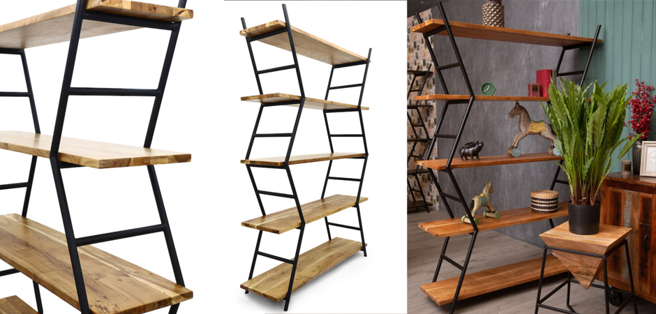 Стеллаж Industrial Zigzag Light Wood Стеллаж Industrial Zigzag Light Wood - Loft-Concept в Костроме