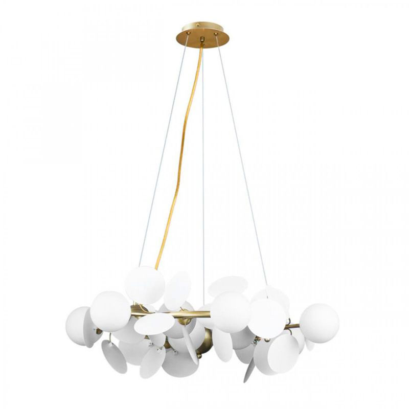 Люстра MATISSE Chandelier White диаметр 70 Белый Золотой в Костроме | Loft Concept 