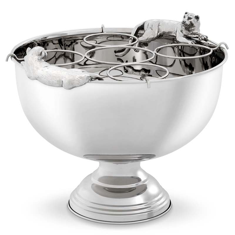 Ведерко для шампанского Eichholtz Champagne Cooler Jordan nickel Никель Ведерко для шампанского Eichholtz Champagne Cooler Jordan nickel Никель в Костроме | Loft Concept