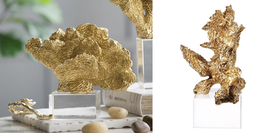 Статуэтка Gold Coral Fan Статуэтка Gold Coral Fan - Loft-Concept в Костроме