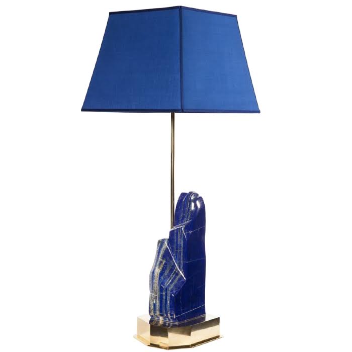 Настольная лампа Lapis Lazuli Lampe von Studio Superego Глянцевое золото Сапфирово-синий в Костроме | Loft Concept 