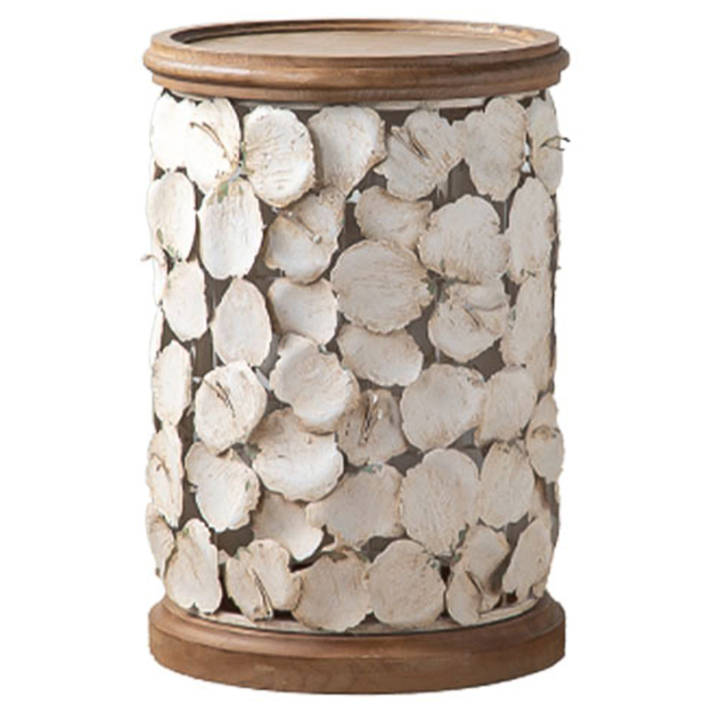 Приставной стол Metal Petals Side Table Бежевый Древесина Приставной стол Metal Petals Side Table Бежевый Древесина в Костроме | Loft Concept