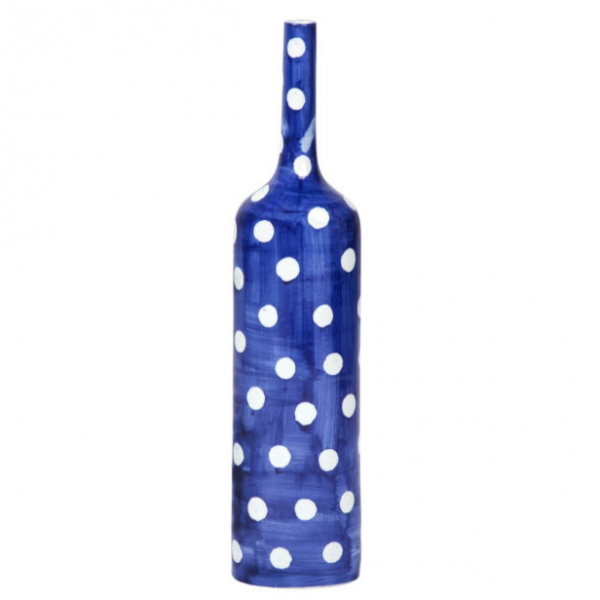 Ваза-бутылка blue & white ornament Point Bottle Синий Белый Ваза-бутылка blue & white ornament Point Bottle Синий Белый в Костроме | Loft Concept