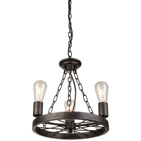 Подвесной светильник Loft Wheel Pendant 3 Коричневый винтаж Подвесной светильник Loft Wheel Pendant 3 Коричневый винтаж в Костроме | Loft Concept