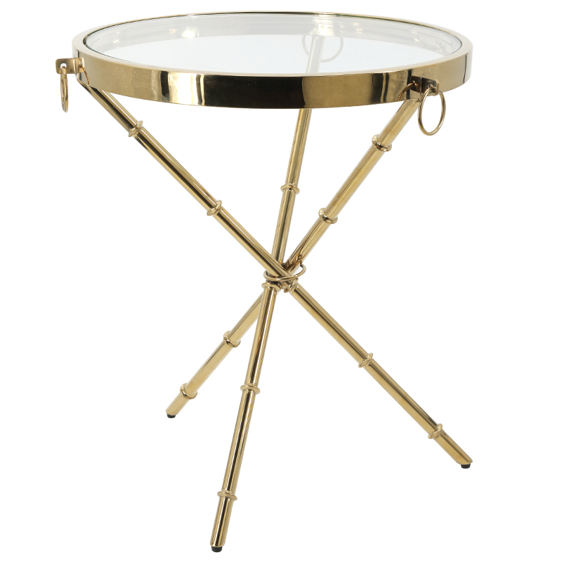 Приставной стол Side Table Omni glass Золотой Приставной стол Side Table Omni glass Золотой в Костроме | Loft Concept