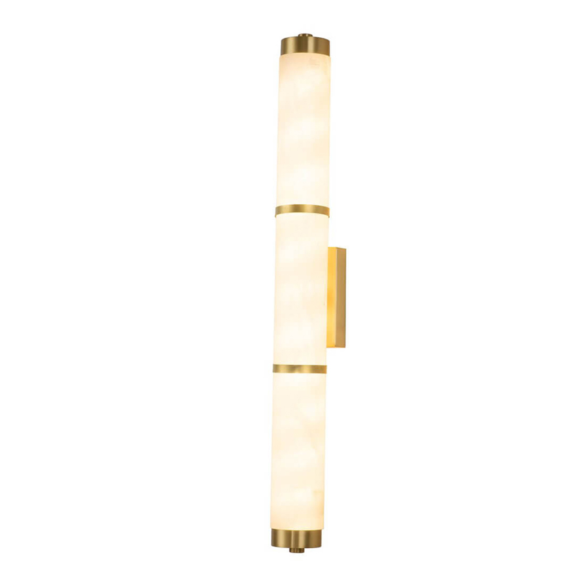 Бра Melba White Marble Wall Lamp Латунь Белый Бра Melba White Marble Wall Lamp Латунь Белый в Костроме | Loft Concept