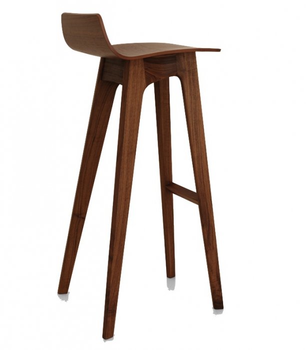 Барный стул Morph Bar Stool Грецкий орех Белый дуб Барный стул Morph Bar Stool Грецкий орех Белый дуб в Костроме | Loft Concept