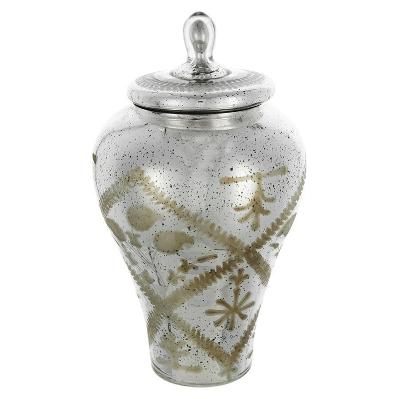 Ваза из стекла с крышкой и декоративными узорами Chinoiserie Ceramics Бежевый Античное зеркальное стекло Ваза из стекла с крышкой и декоративными узорами Chinoiserie Ceramics Бежевый Античное зеркальное стекло в Костроме | Loft Concept