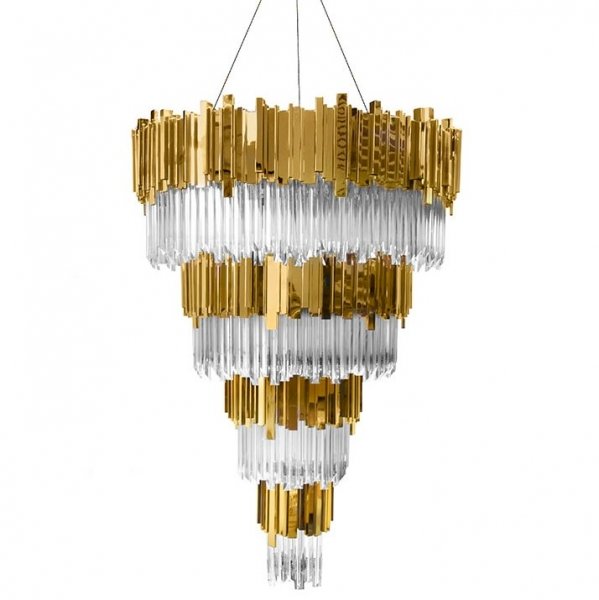Люстра Luxxu by Covet Lounge EMPIRE Suspension Глянцевое золото Прозрачное Стекло Люстра Luxxu by Covet Lounge EMPIRE Suspension Глянцевое золото Прозрачное Стекло в Костроме | Loft Concept