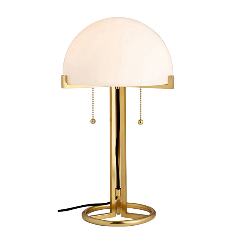 Настольная лампа White Dome Table Lamp Глянцевое золото Белый Настольная лампа White Dome Table Lamp Глянцевое золото Белый в Костроме | Loft Concept