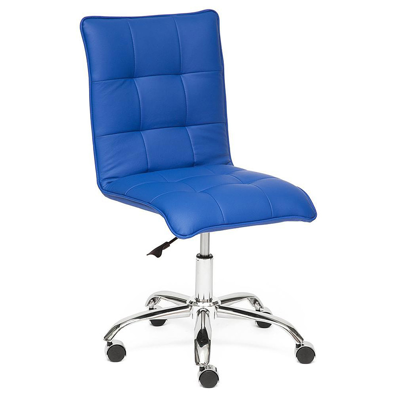 Кресло Deborah eco-leather blue Синий Хром Кресло Deborah eco-leather blue Синий Хром в Костроме | Loft Concept