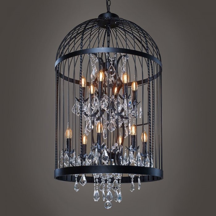 Люстра Steampunk Birdcage Chandelier 60 black Черный Люстра Steampunk Birdcage Chandelier 60 black Черный в Костроме | Loft Concept