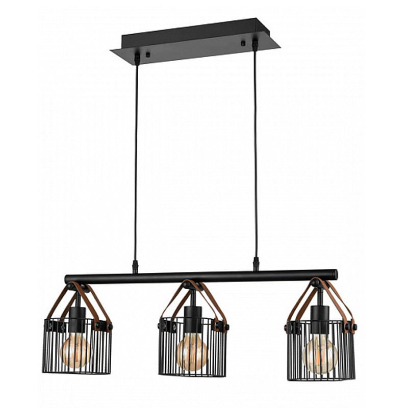 Люстра Cage Wire Color Linear black Черный Люстра Cage Wire Color Linear black Черный в Костроме | Loft Concept