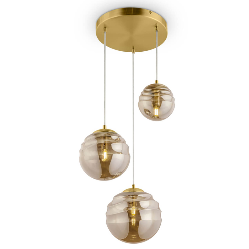 Люстра Oswald brass Латунь Янтарный Люстра Oswald brass Латунь Янтарный в Костроме | Loft Concept