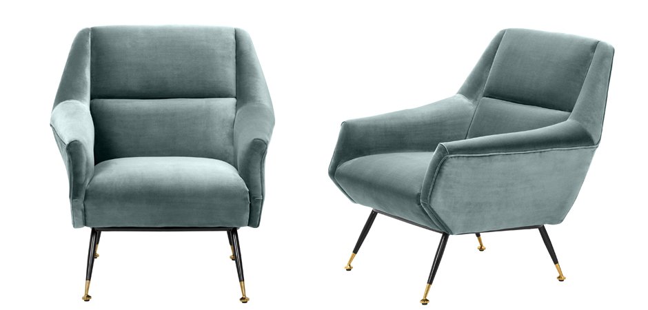 Кресло Eichholtz Chair Exile Turquoise Кресло Eichholtz Chair Exile Turquoise - Loft-Concept в Костроме