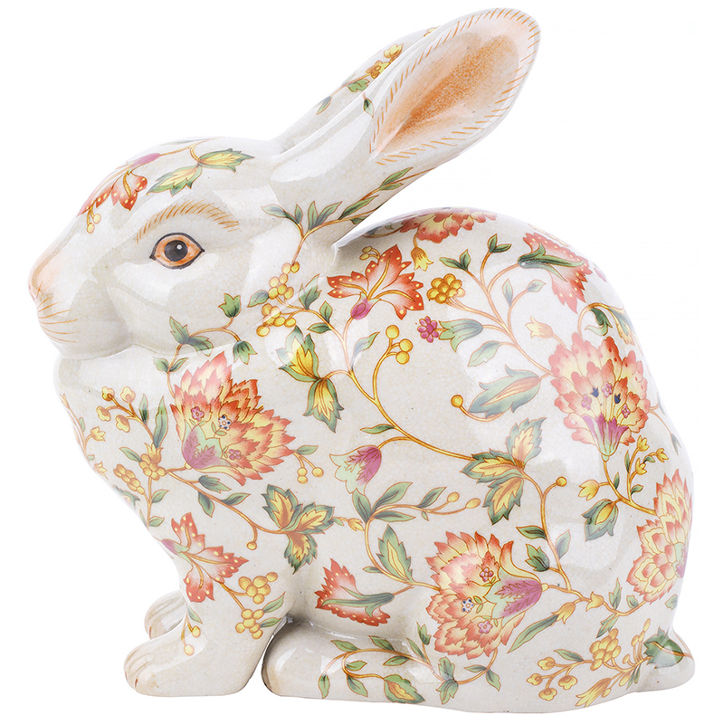 Декоративная статуэтка Porcelain Hare Statuette Белый Мульти Оранжевый Зеленый Декоративная статуэтка Porcelain Hare Statuette Белый Мульти Оранжевый Зеленый в Костроме | Loft Concept