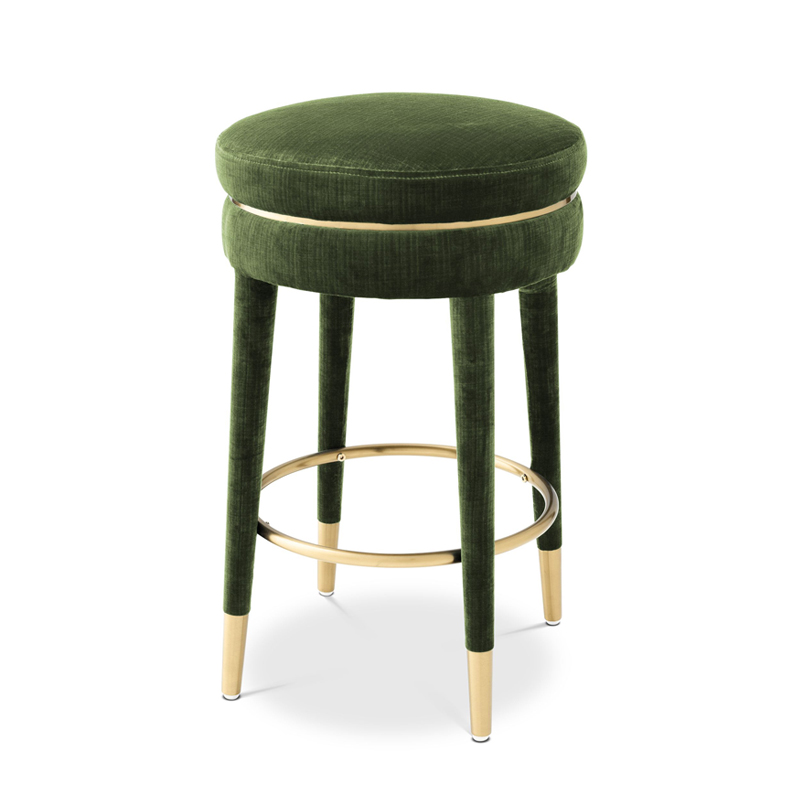 Полубарный стул Eichholtz Counter Stool Parisian green Зеленый Латунь Полубарный стул Eichholtz Counter Stool Parisian green Зеленый Латунь в Костроме | Loft Concept