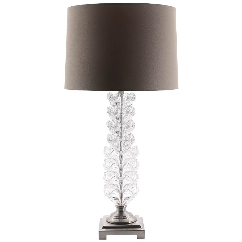 Настольная лампа Halbert Glass Table Lamp Прозрачный Коричневый Серебряный Настольная лампа Halbert Glass Table Lamp Прозрачный Коричневый Серебряный в Костроме | Loft Concept