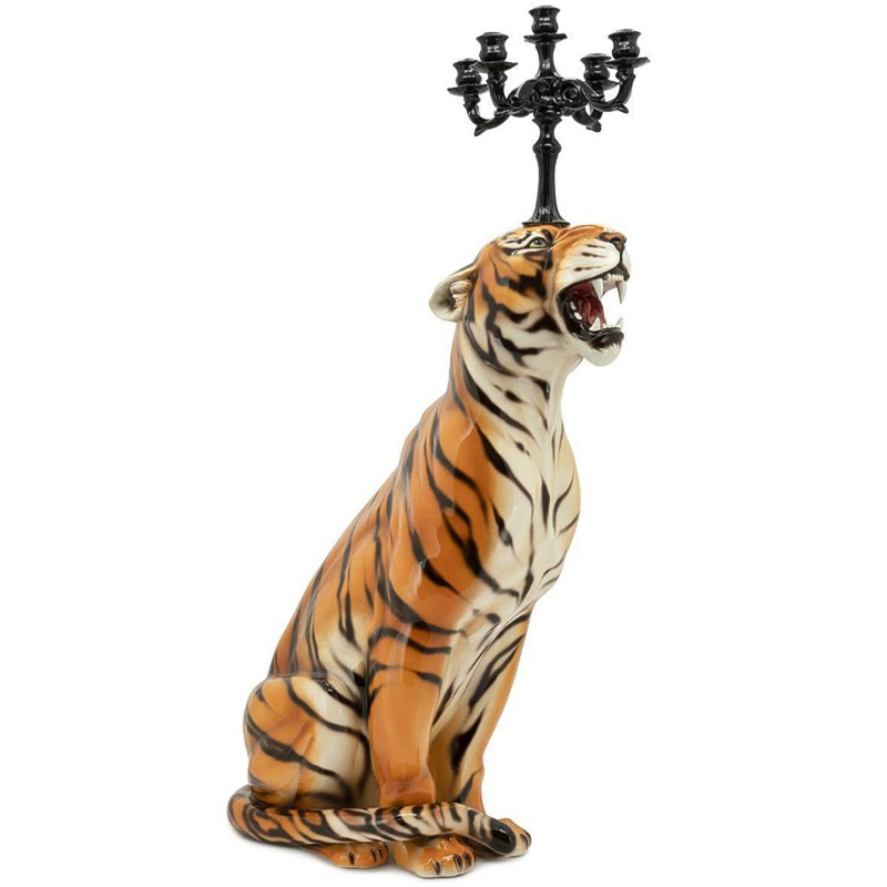 Подсвечник Abhika Candleholder Tiger Sx Malays Tiger Черный Оранжевый Светло-бежевый Подсвечник Abhika Candleholder Tiger Sx Malays Tiger Черный Оранжевый Светло-бежевый в Костроме | Loft Concept