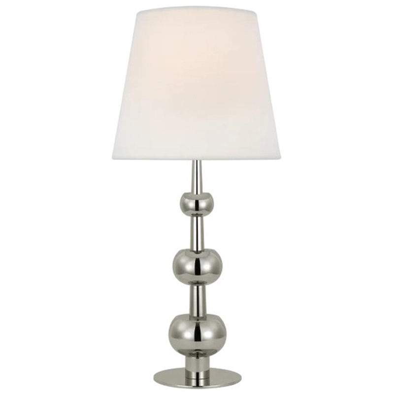 Настольная лампа Trevino Silver Table Lamp Белый Серебряный Настольная лампа Trevino Silver Table Lamp Белый Серебряный в Костроме | Loft Concept