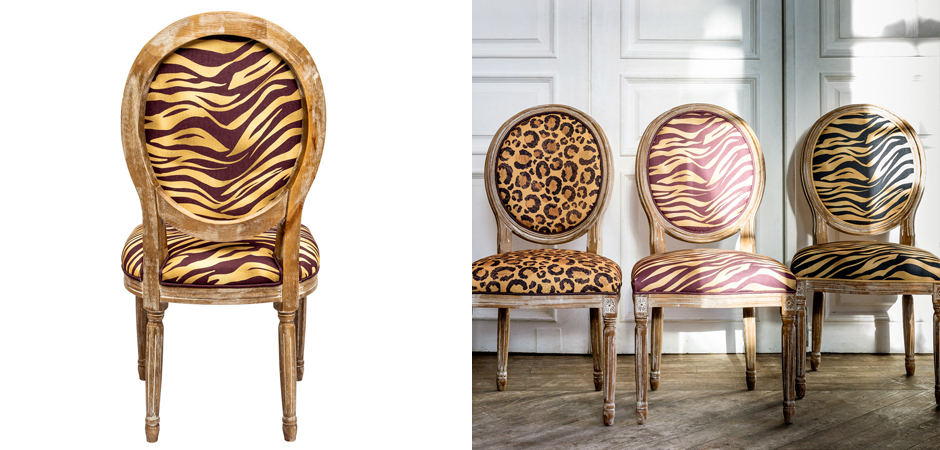 Стул с принтом Зебра Wild animals Red Стул с принтом Зебра Wild animals Red - Loft-Concept в Костроме