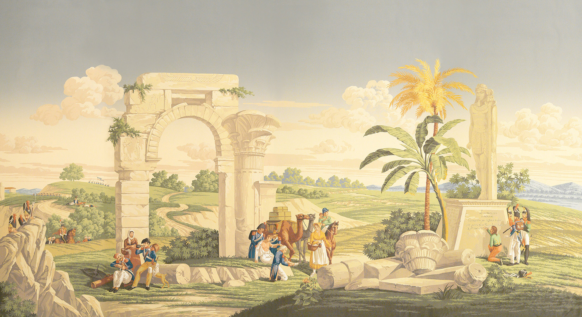 Обои ручная роспись Napoleon's Campaign in Egypt Papyrus on scenic paper Обои ручная роспись Napoleon's Campaign in Egypt Papyrus on scenic paper - постер Loft-Concept в Костроме