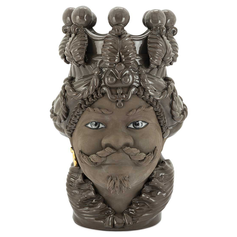 Ваза VASE MORO BIG MAN BLACK MUD Коричневый Ваза VASE MORO BIG MAN BLACK MUD Коричневый в Костроме | Loft Concept