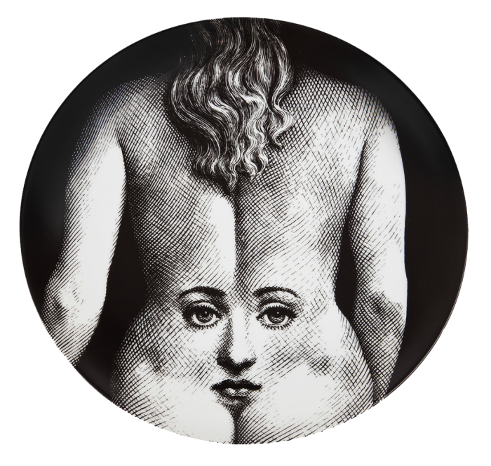 Декоративная тарелка Fornasetti 003 Черный Декоративная тарелка Fornasetti 003 Черный в Костроме | Loft Concept