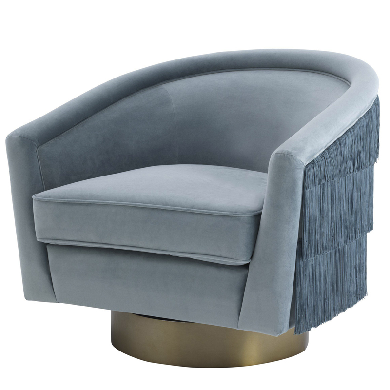 Кресло Eichholtz Swivel Chair Le Vante blue Голубой пастельный Матовая латунь Кресло Eichholtz Swivel Chair Le Vante blue Голубой пастельный Матовая латунь в Костроме | Loft Concept