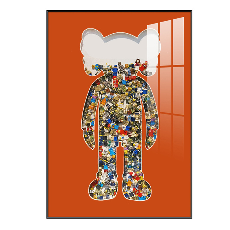 Постер Bearbrick Red Мульти Постер Bearbrick Red Мульти в Костроме | Loft Concept