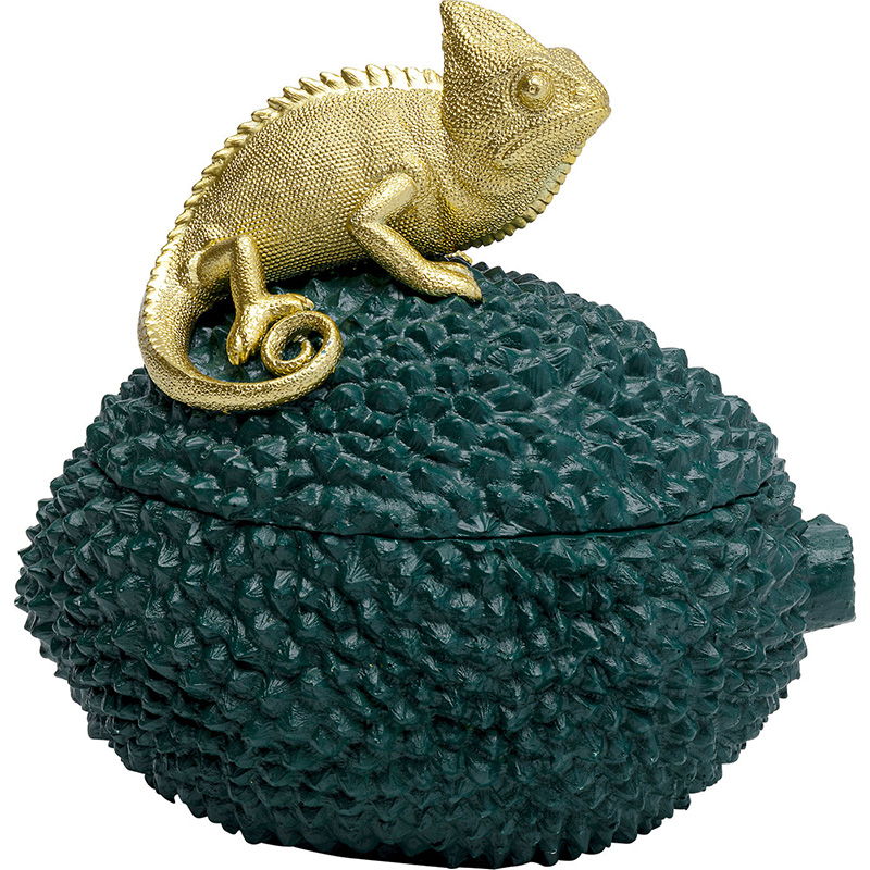 Шкатулка Lizard Зеленый Золотой Шкатулка Lizard Зеленый Золотой в Костроме | Loft Concept
