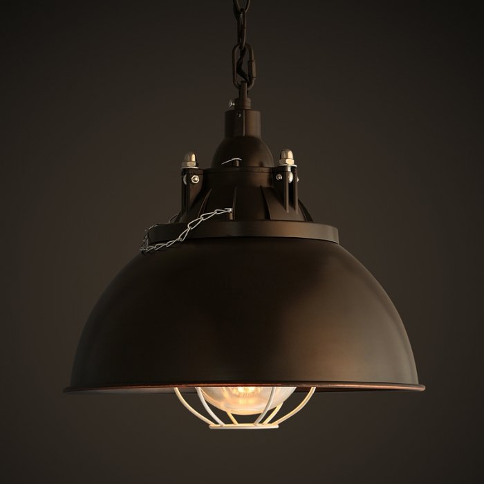 Светильник Loft Industrial Metal Cage Вreamboat Черный в Костроме | Loft Concept 