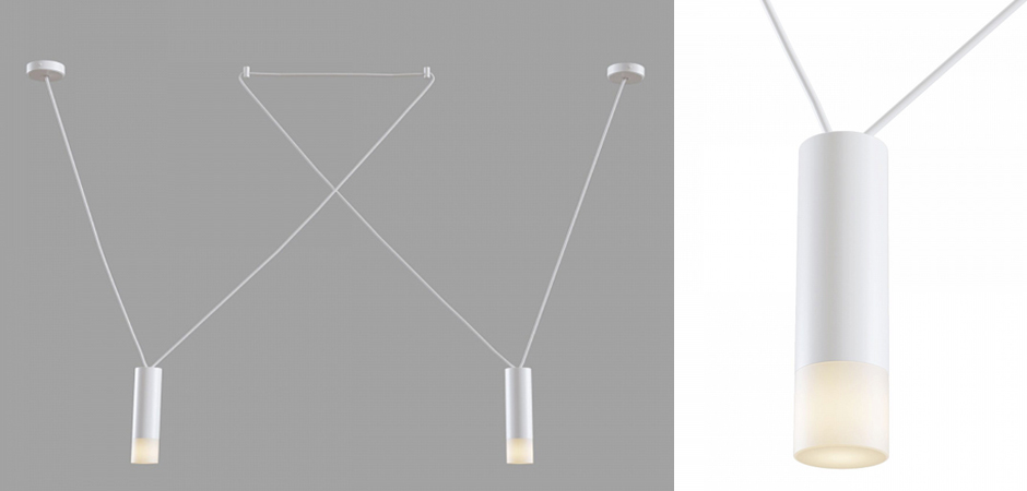 Wireflow LED White Suspension lam 2 патрона Wireflow LED White Suspension lam 2 патрона - Loft-Concept в Костроме