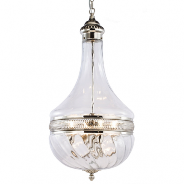 Люстра Capitol Hill Glass Pendant 30 Nickel Хром Люстра Capitol Hill Glass Pendant 30 Nickel Хром в Костроме | Loft Concept