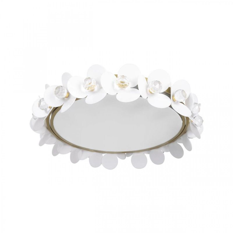 Потолочный светильник Белые Цветы White Flowers Ceiling lamp D 48 Белый Золотой Потолочный светильник Белые Цветы White Flowers Ceiling lamp D 48 Белый Золотой в Костроме | Loft Concept