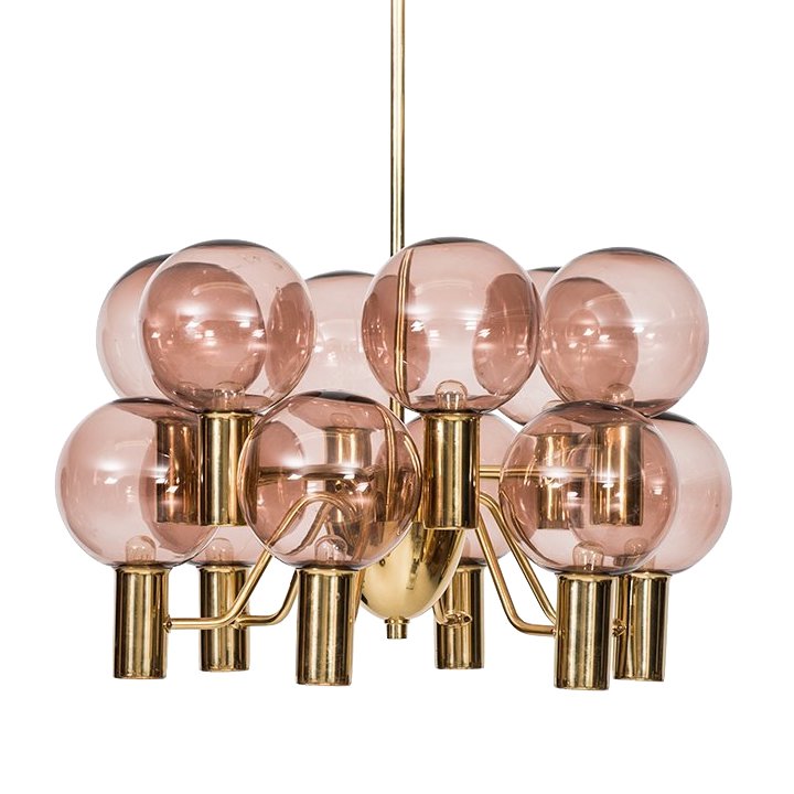 Люстра Hans-Agne Jakobsson Ceiling Lamps Глянцевое золото Розовый (Rose) Люстра Hans-Agne Jakobsson Ceiling Lamps Глянцевое золото Розовый (Rose) в Костроме | Loft Concept