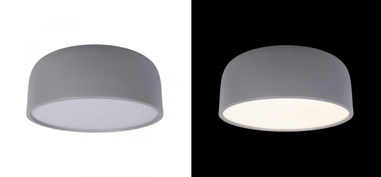 Светильник потолочный круглый Color cup Gray - фото №1