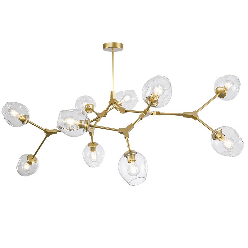 Люстра Branching Bubble Chandelier Черный Золотой Люстра Branching Bubble Chandelier Черный Золотой в Костроме | Loft Concept