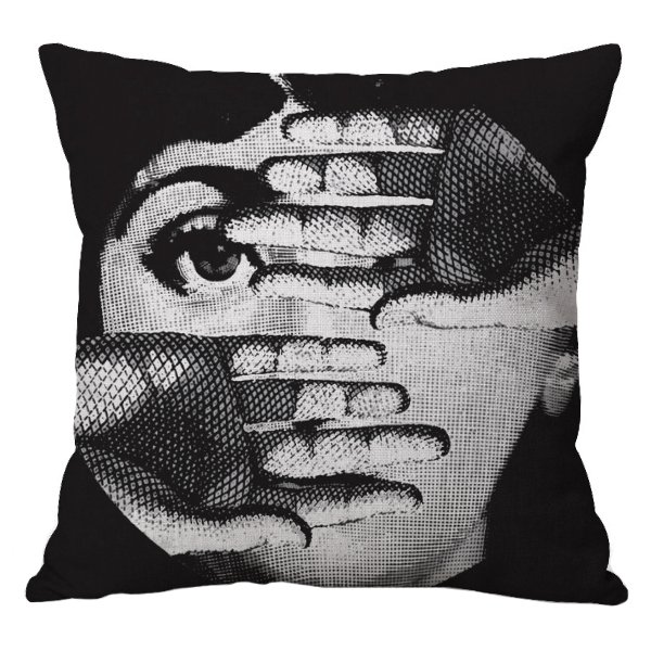 Декоративная подушка Fornasetti 154 Черно-белый Декоративная подушка Fornasetti 154 Черно-белый в Костроме | Loft Concept