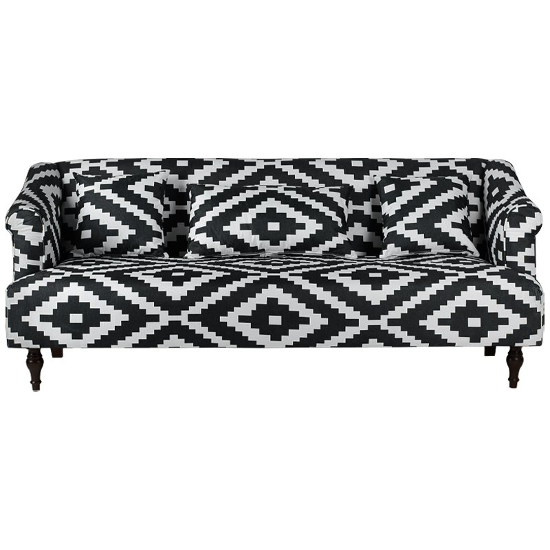Диван KELIM Ornament black and white sofa Черно-белый Диван KELIM Ornament black and white sofa Черно-белый в Костроме | Loft Concept