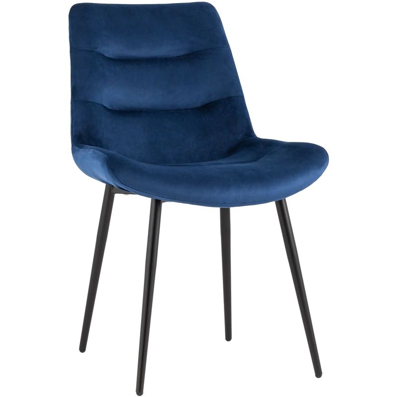 Стул Austin Chair Велюр Индиго Индиго Черный Стул Austin Chair Велюр Индиго Индиго Черный в Костроме | Loft Concept