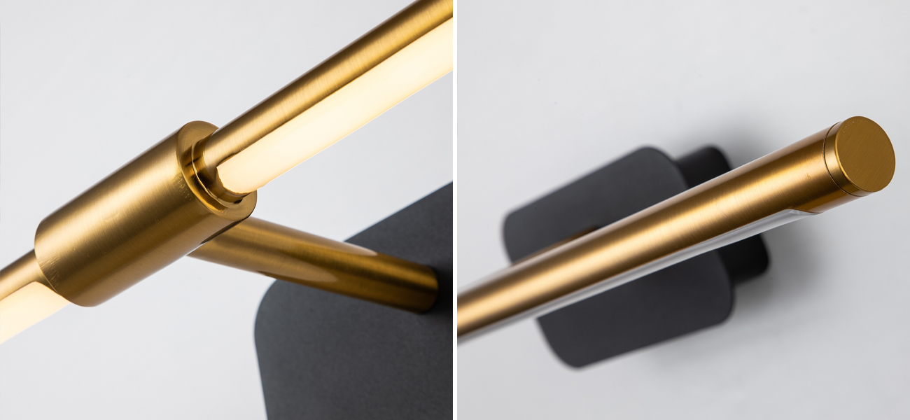 Настенная подсветка с плафоном цвета золота 63 см Wally - фото №1