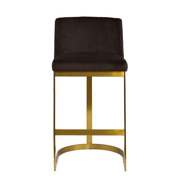 Барный стул Neoclassicism Bar Chair Золотой Коричневый Барный стул Neoclassicism Bar Chair Золотой Коричневый в Костроме | Loft Concept