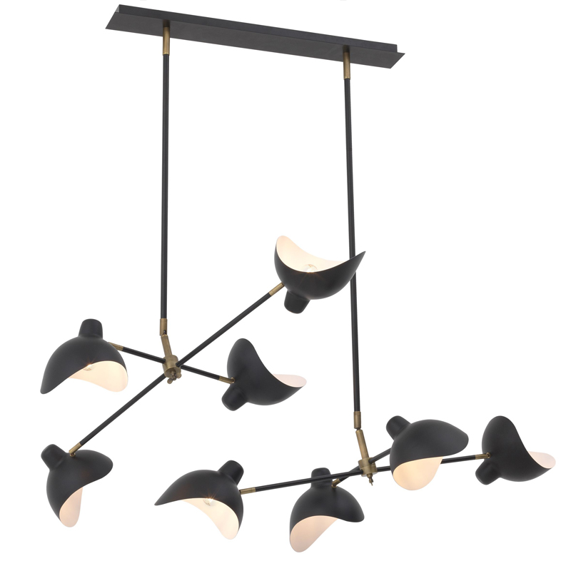 Люстра Eichholtz Chandelier Ophelia Черный Латунь Античная полированная Люстра Eichholtz Chandelier Ophelia Черный Латунь Античная полированная в Костроме | Loft Concept