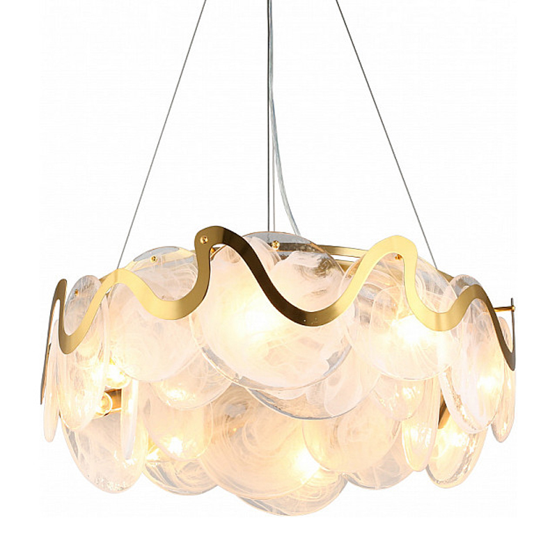 Круглая люстра Daren Lighting Белый Золотой Круглая люстра Daren Lighting Белый Золотой в Костроме | Loft Concept