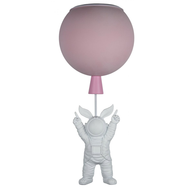 Потолочный светильник Cosmonaut pink ball Белый Розовый Потолочный светильник Cosmonaut pink ball Белый Розовый в Костроме | Loft Concept
